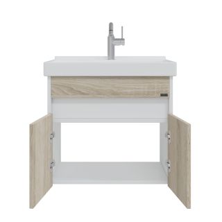 Подвесная тумба под раковину Санта Мира 700476 60 см янтарный/белый